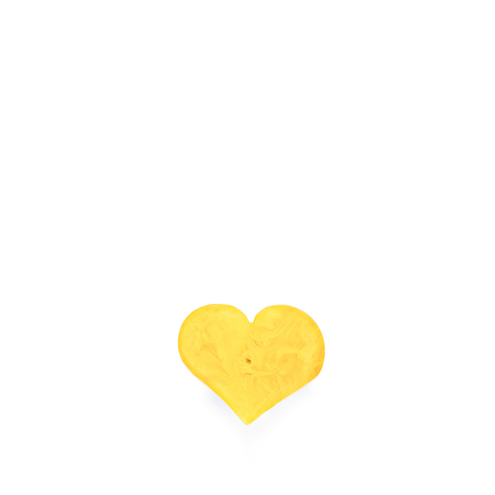 S&B Heart Lemon Yellow Resin Napkin Ring