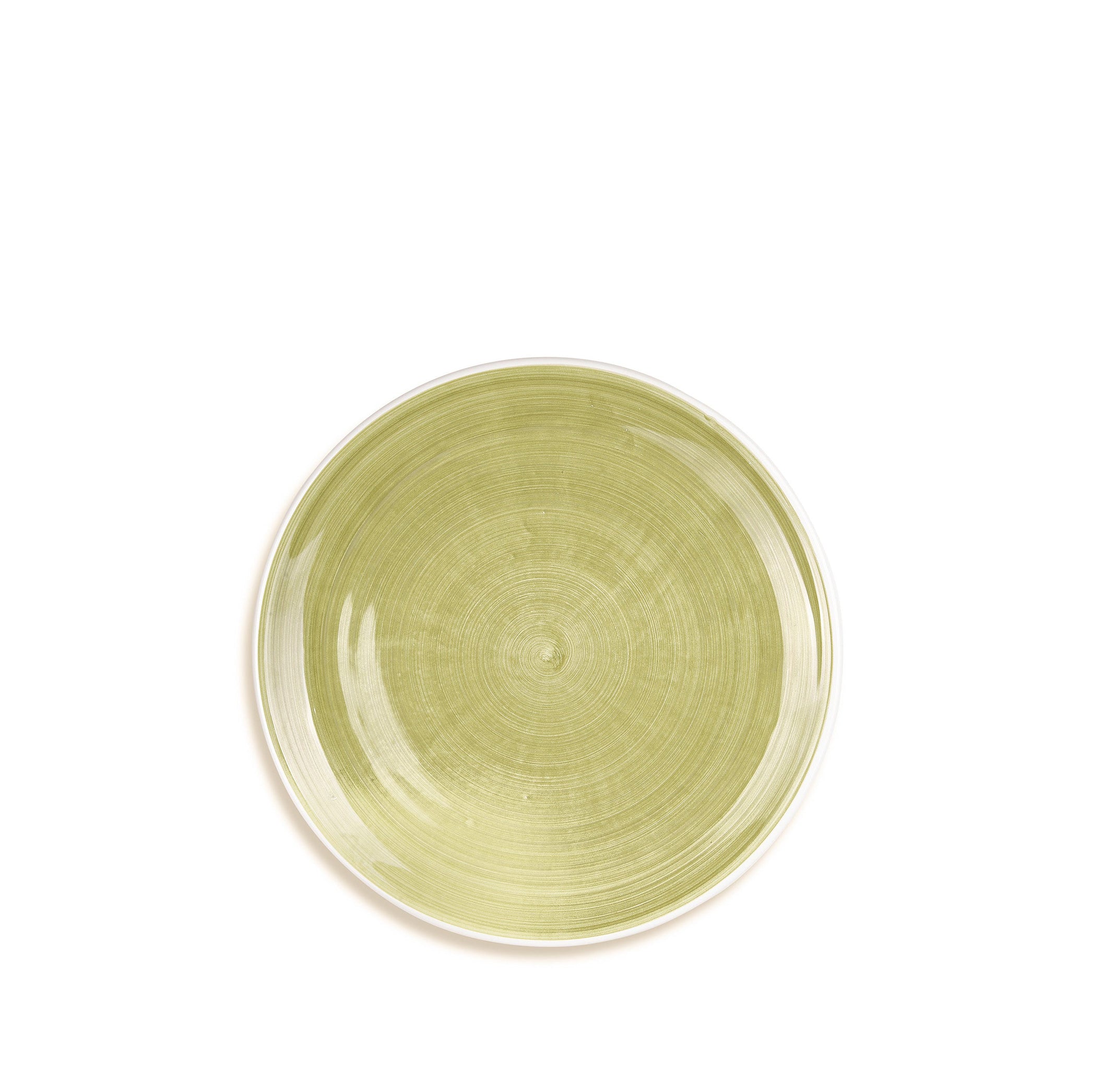 S&B 'Brushed' Ceramic Dinner Plate in Season Green, 28cm