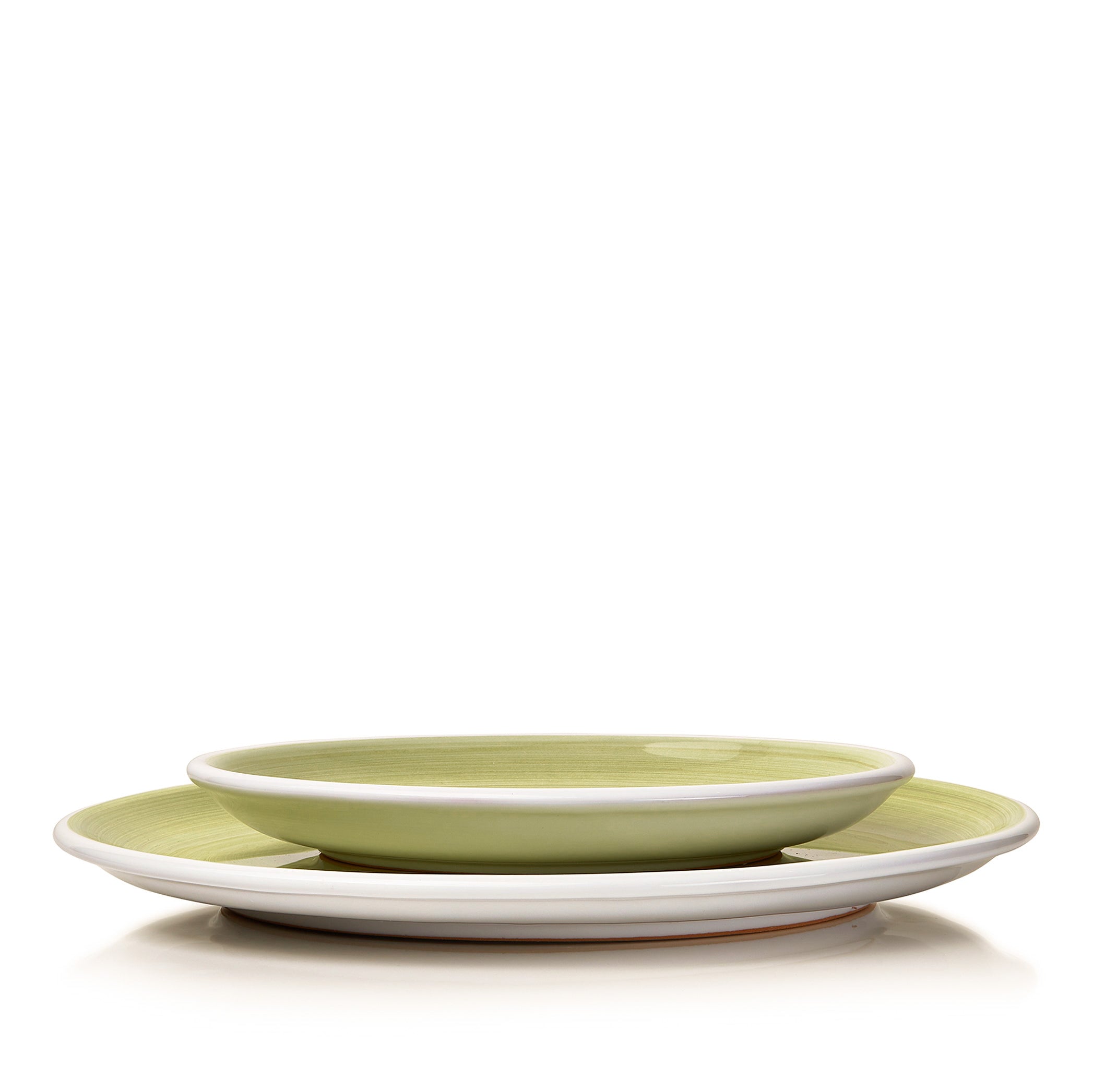 S&B 'Brushed' Ceramic Dinner Plate in Season Green, 28cm