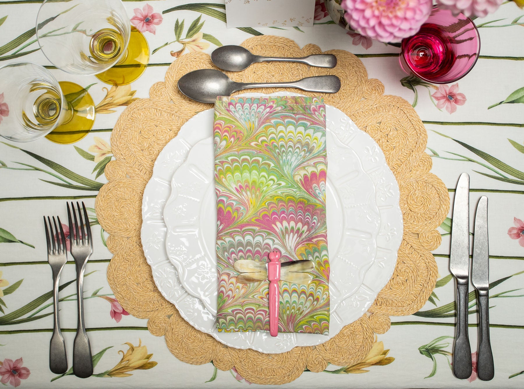 S&B Dragonfly Pink Napkin Clip