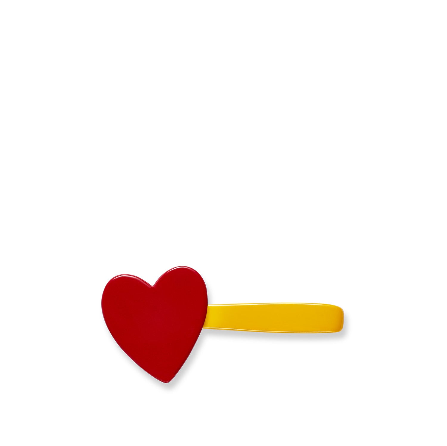 S&B Red Heart Yellow Napkin Clip