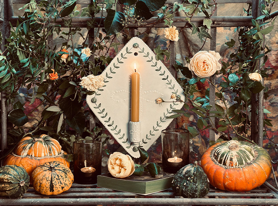 S&B Set of 2 Tapered Candles in Yellow, 25cm