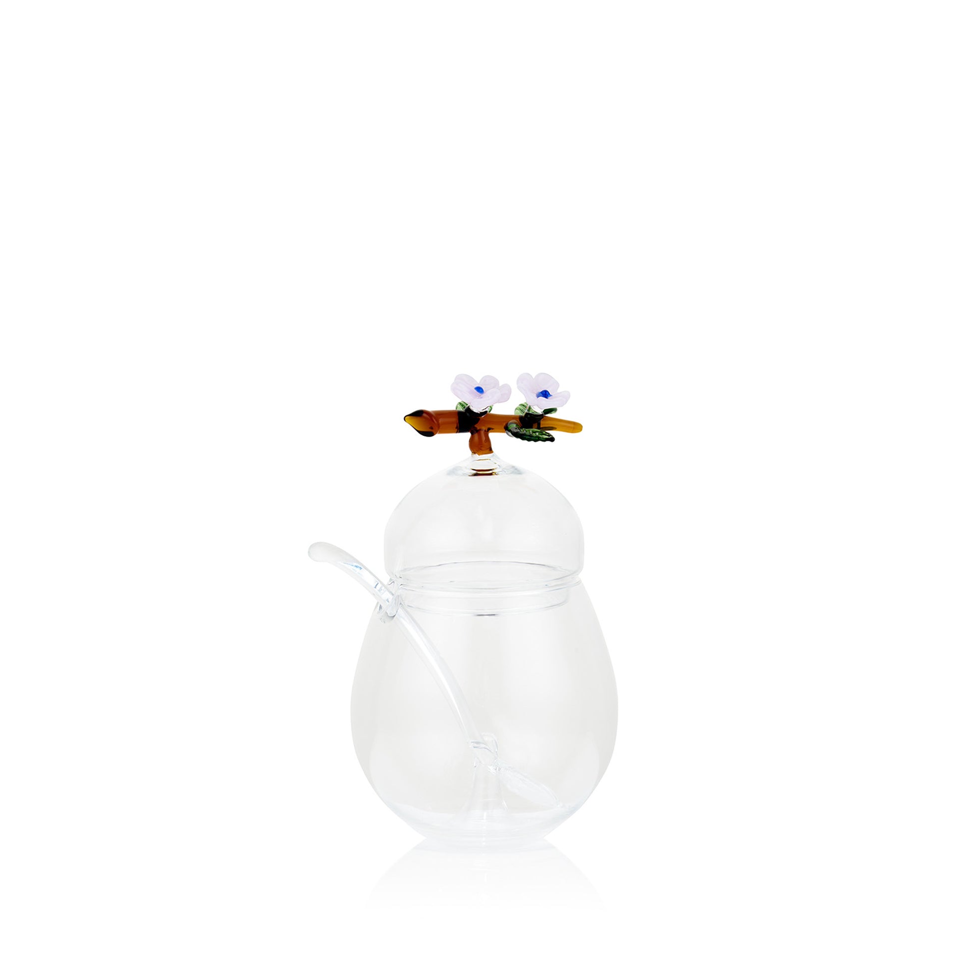 S&B x Casarialto 'Blossom' Handblown Glass Sugar Bowl & Spoon 