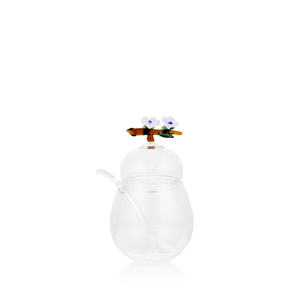 S&B x Casarialto 'Blossom' Handblown Glass Sugar Bowl & Spoon 