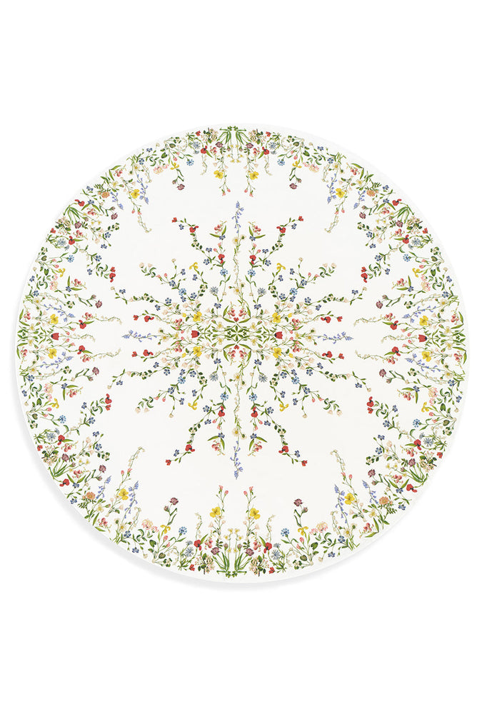S&B x John Derian 'Botanical Wildflower' Round Linen Tablecloth, 260cm