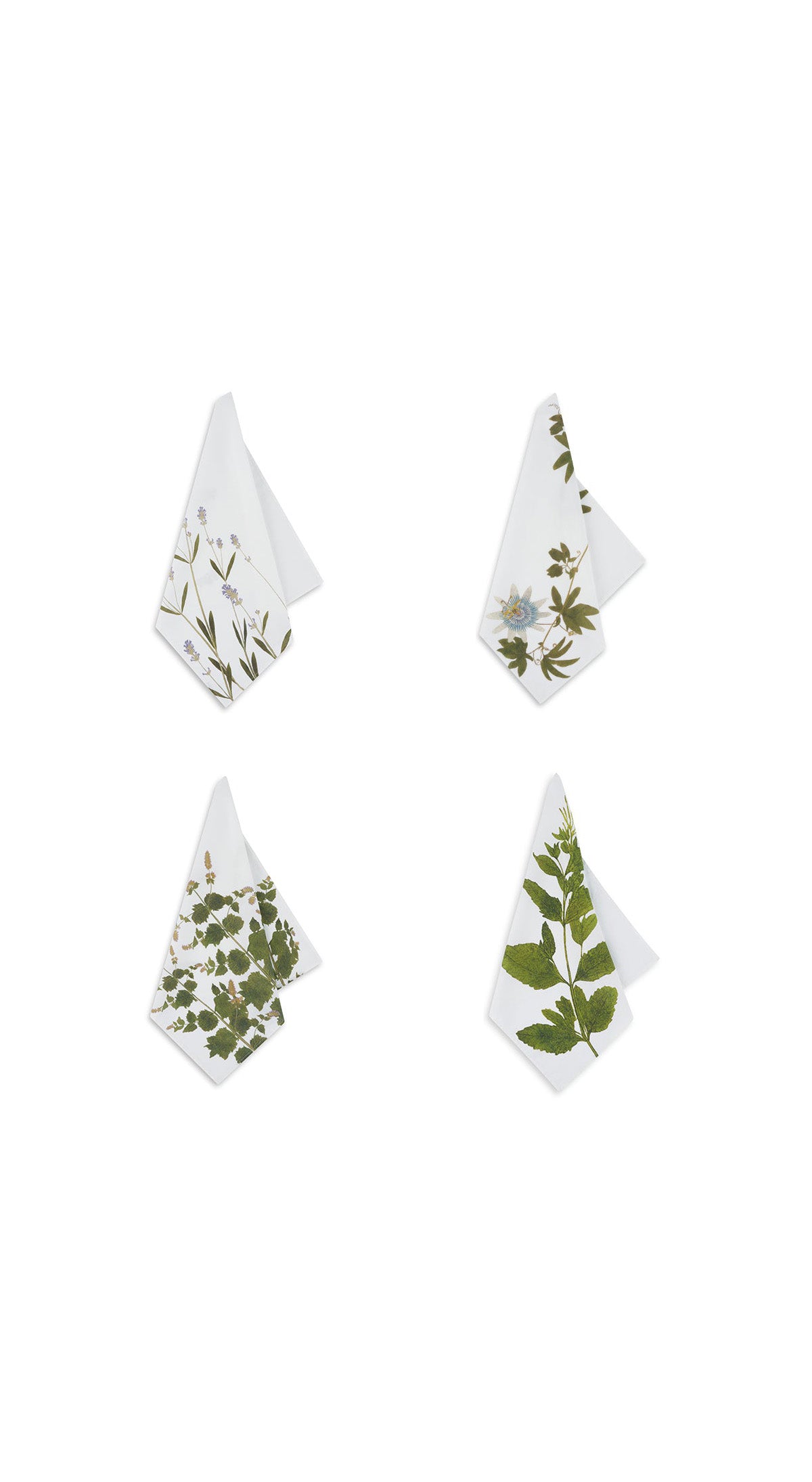 Set of Four S&B 'Tisane' Herb Napkins, 50x50cm