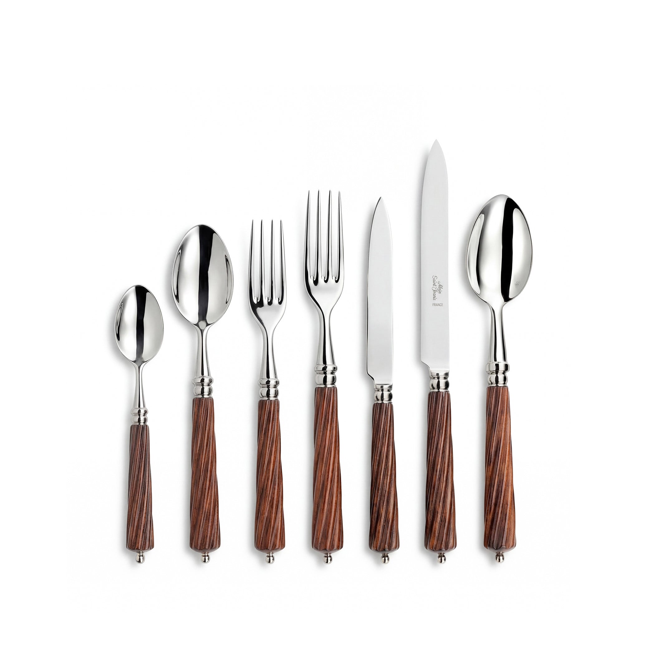 Montana Rosewood & Stainless Steel 7 Piece Cutlery Set