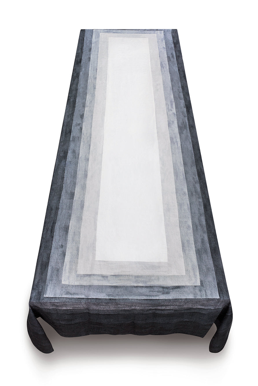 'Shades Of Light' Striped Linen Tablecloth