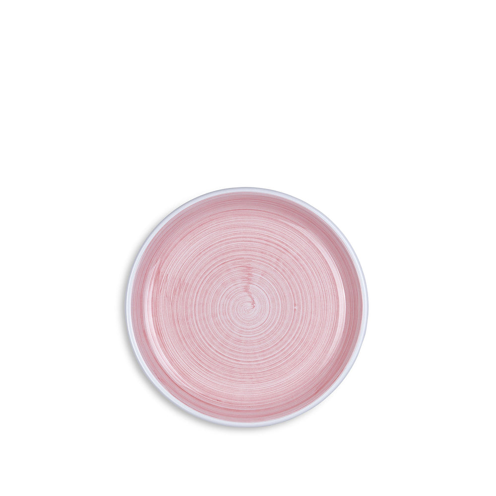 S&B 'Brushed' Ceramic Side Plate in Pastel Pink, 21cm