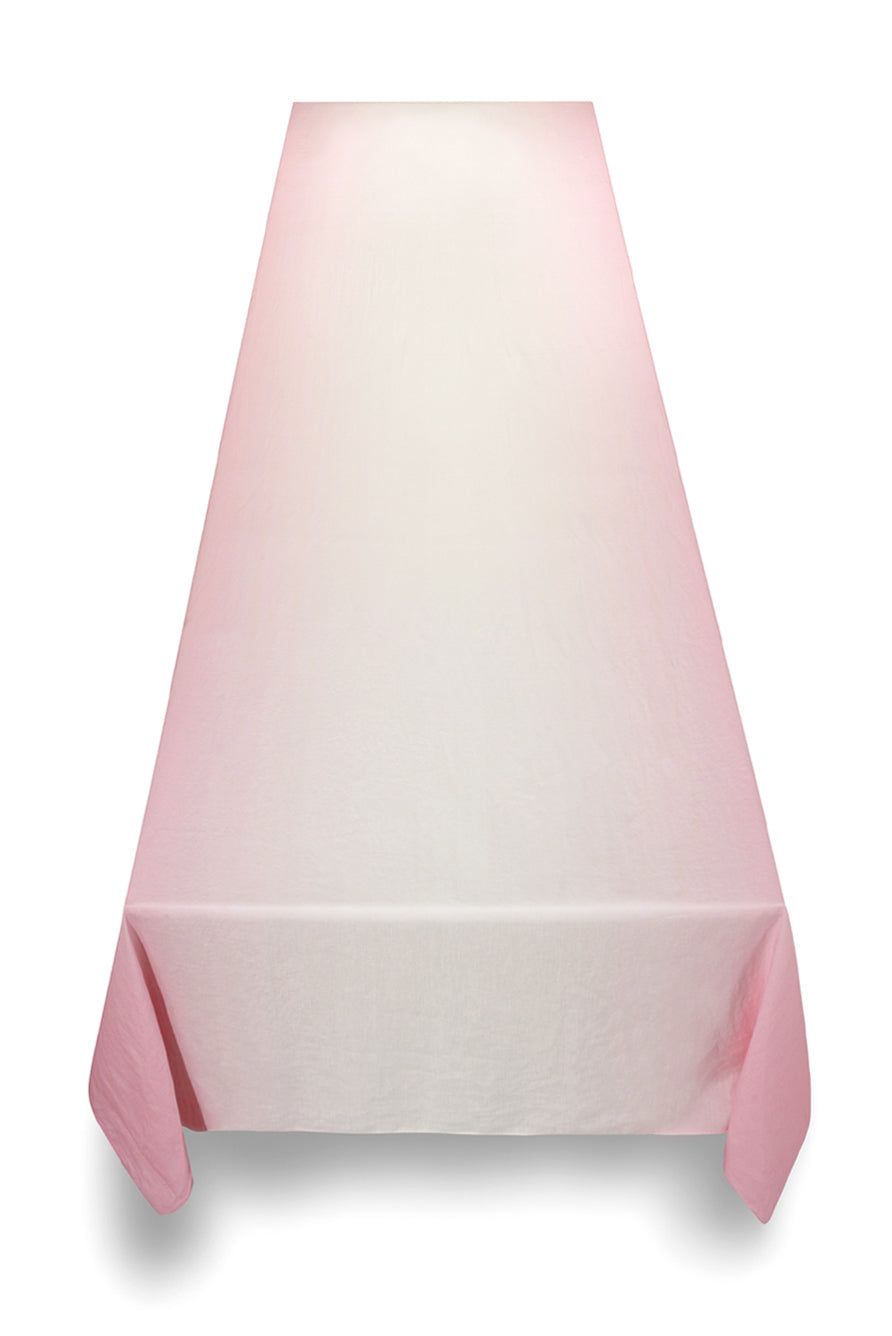 'Simply June' Fade Linen Tablecloth in Pink