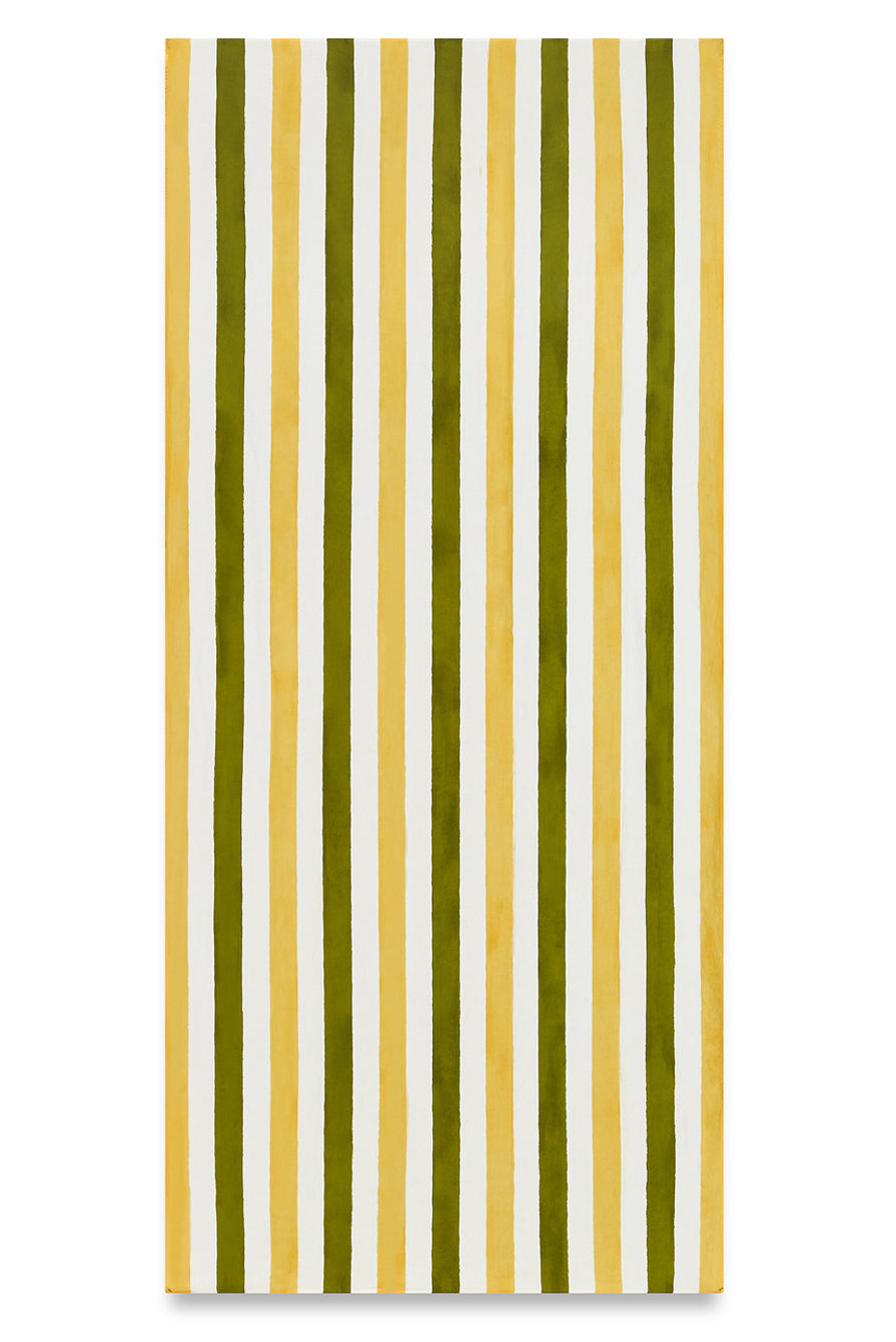 Stripe Linen Tablecloth in White & Green – Summerill & Bishop