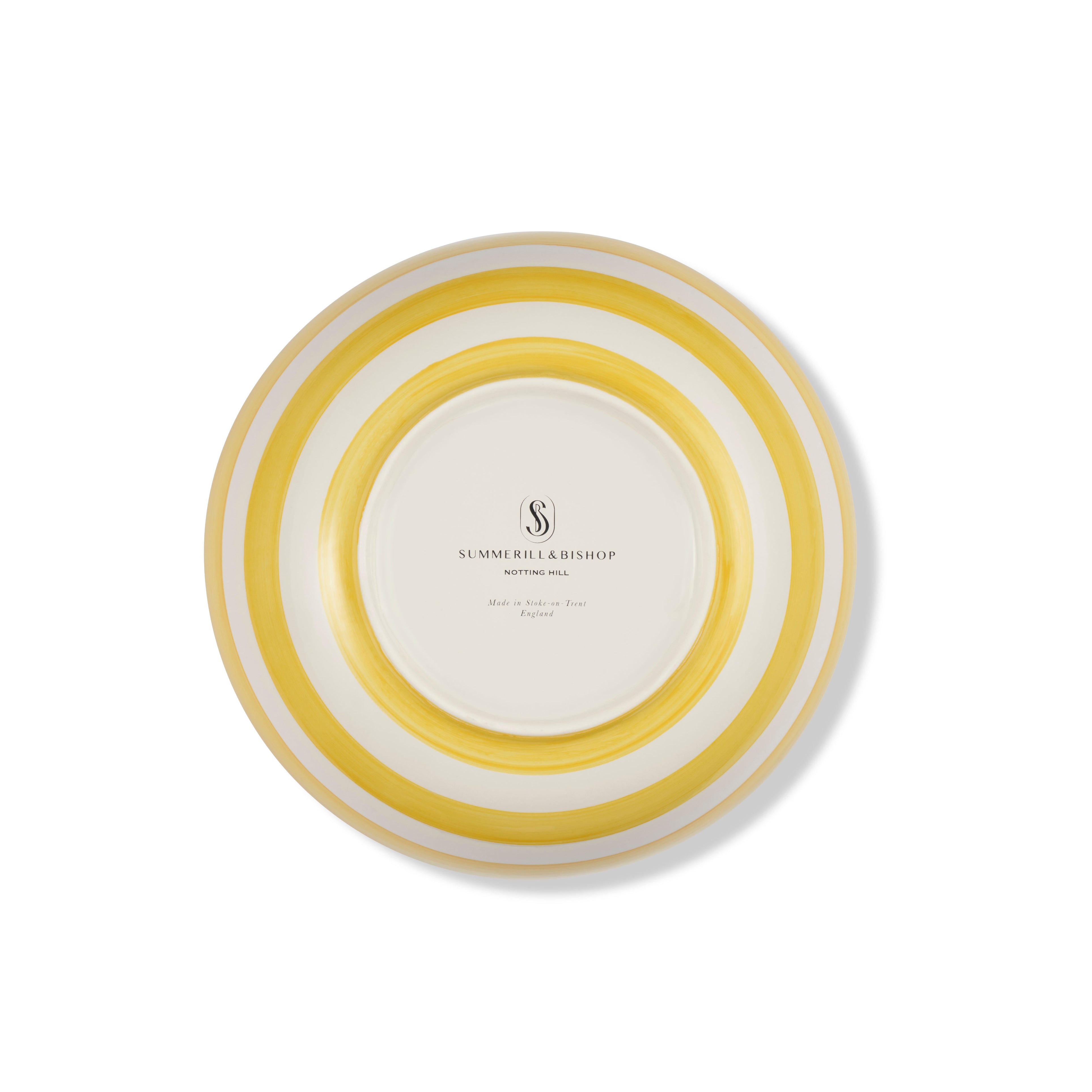 S&B Classic Stripe Serving Bowl in Yellow and White