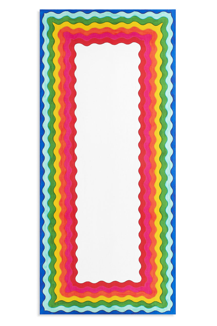 Sunrise Rainbow Linen Tablecloth in Multicolours