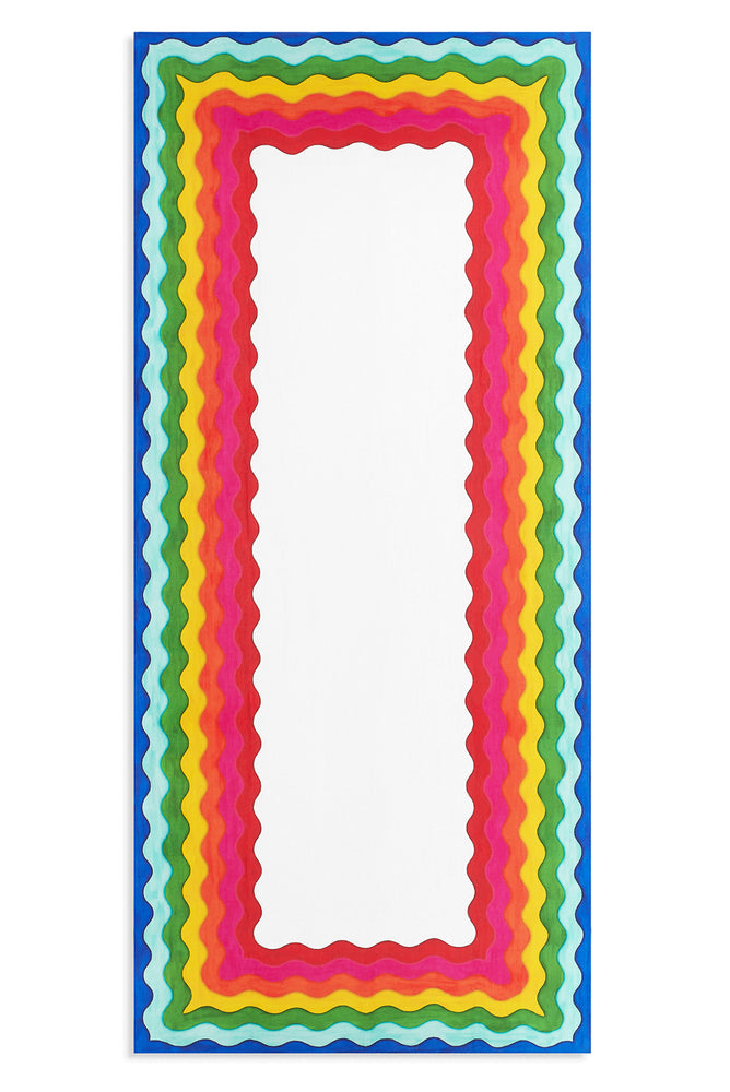 Sunrise Rainbow Linen Tablecloth in Multicolours