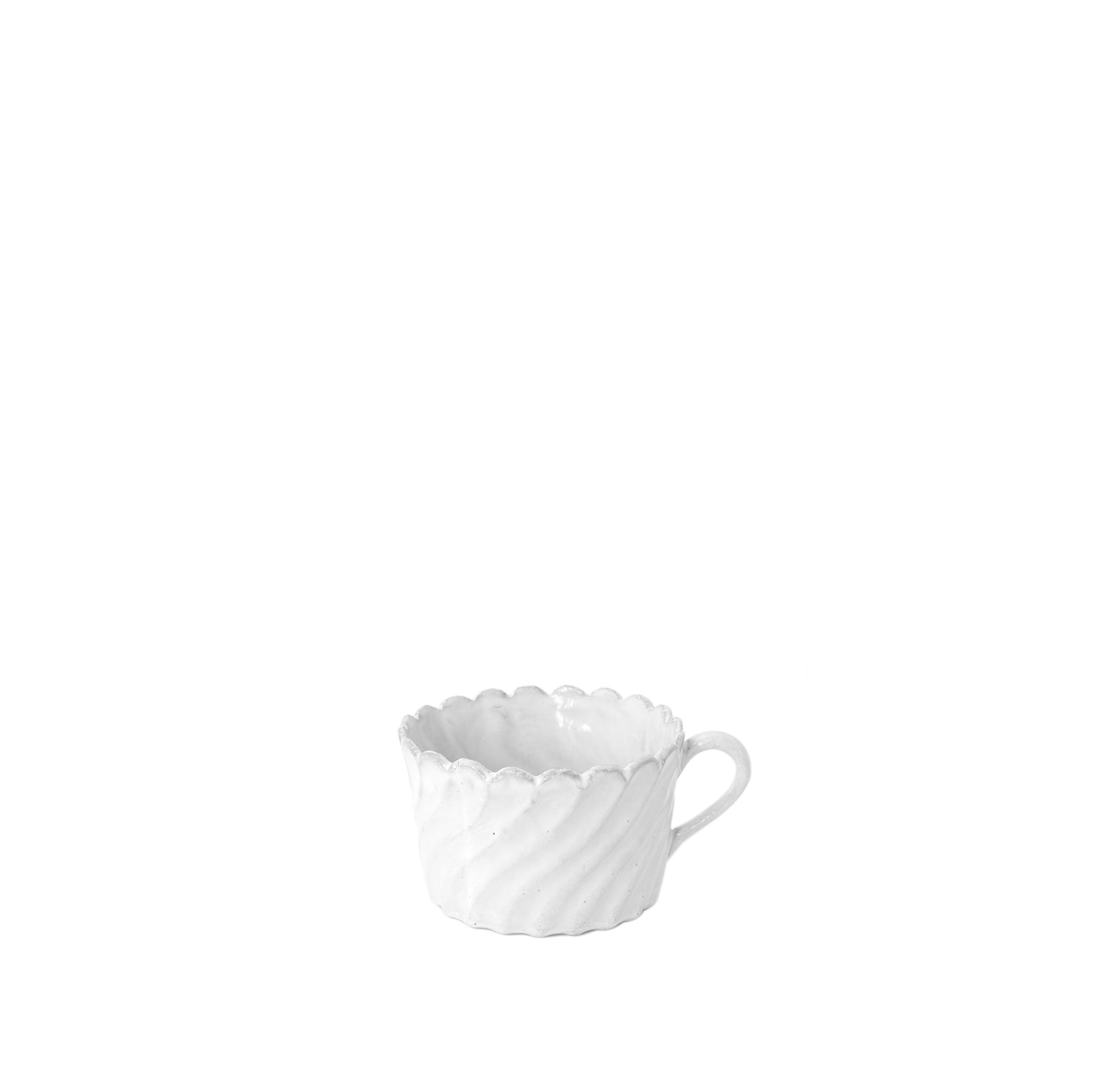 Peggy Scalloped Tea Cup by Astier de Villatte, 10cm