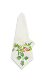 'Tomato Verte' Linen Napkin, 50x50cm