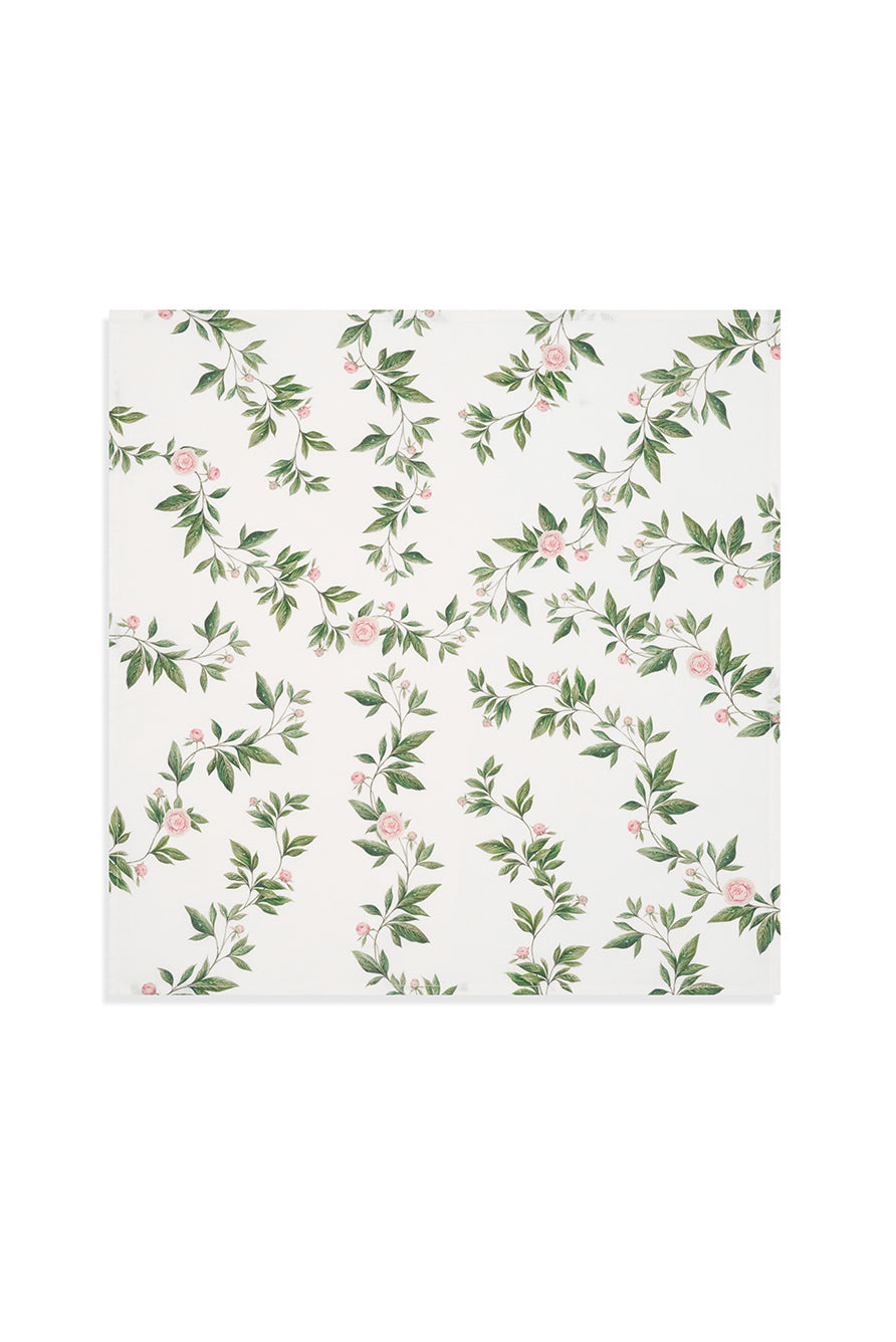 'Trailing Peony' Linen Napkin, 50x50cm
