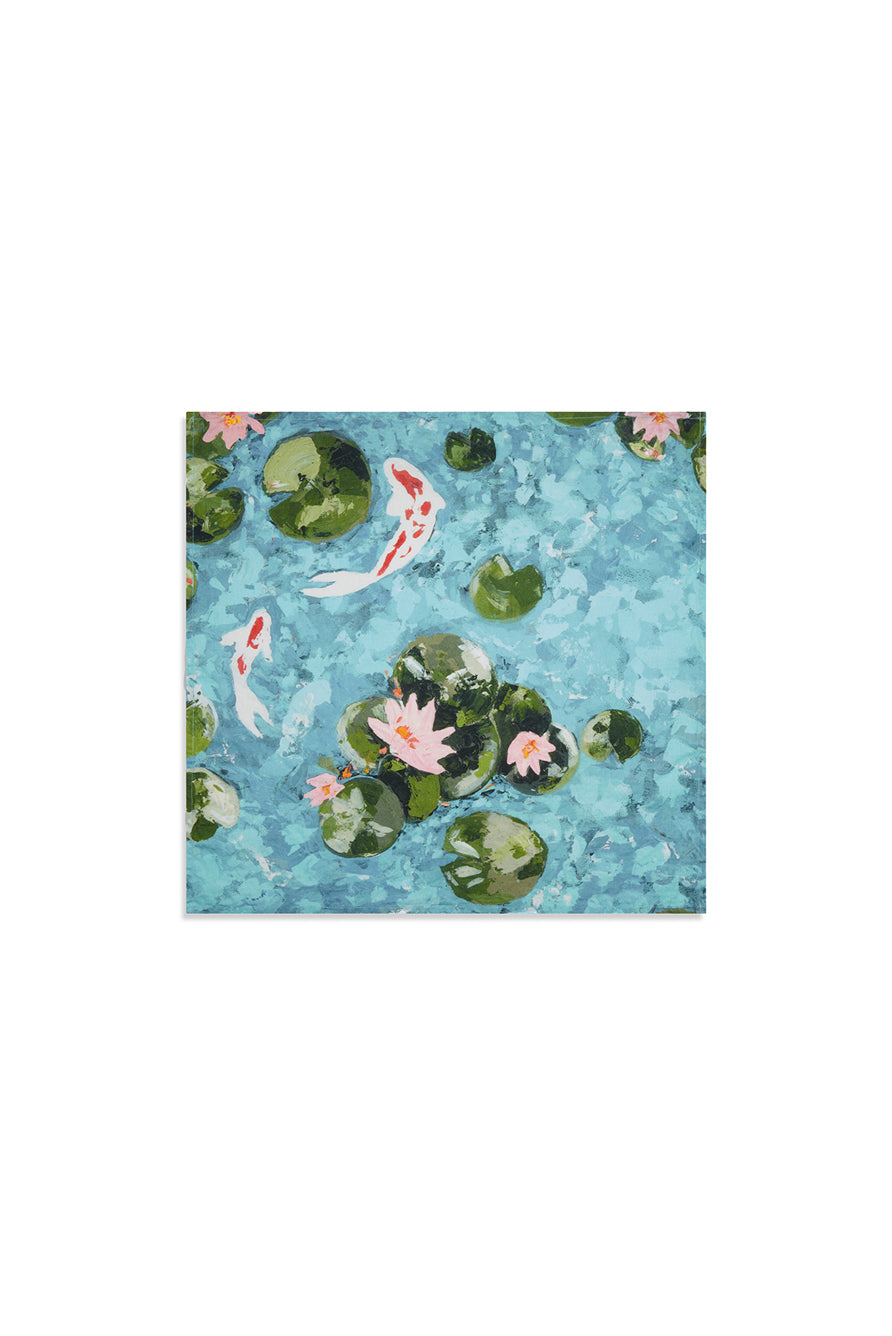 'Waterlily' Linen Napkin, 50x50cm