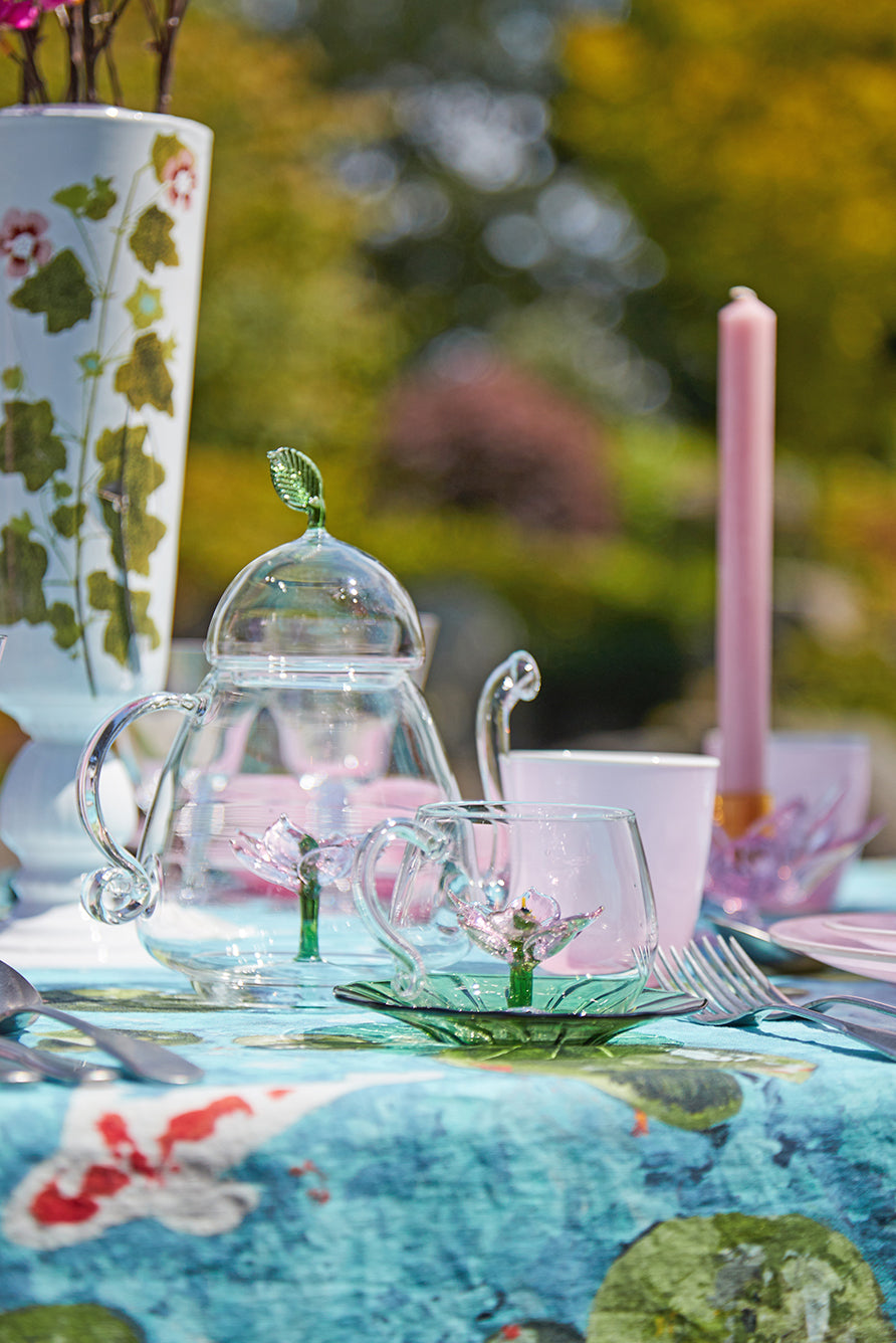 S&B x Casarialto: Handblown Murano Glass Lotus Teapot in Pink