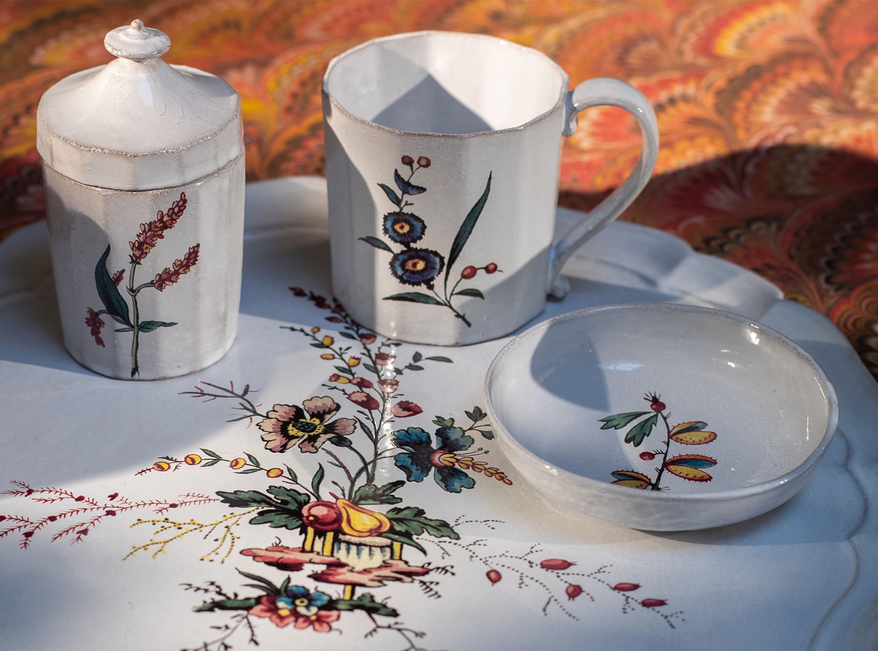 White Ceramic 'Bearberry' Teapot by Astier de Villatte, 18cm