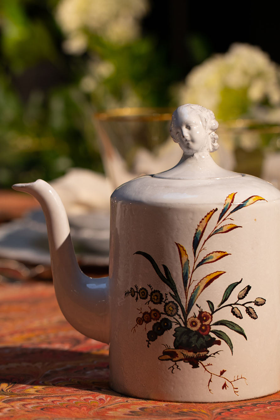 White Ceramic 'Bearberry' Dessert/Side Plate by Astier de Villatte, 19cm