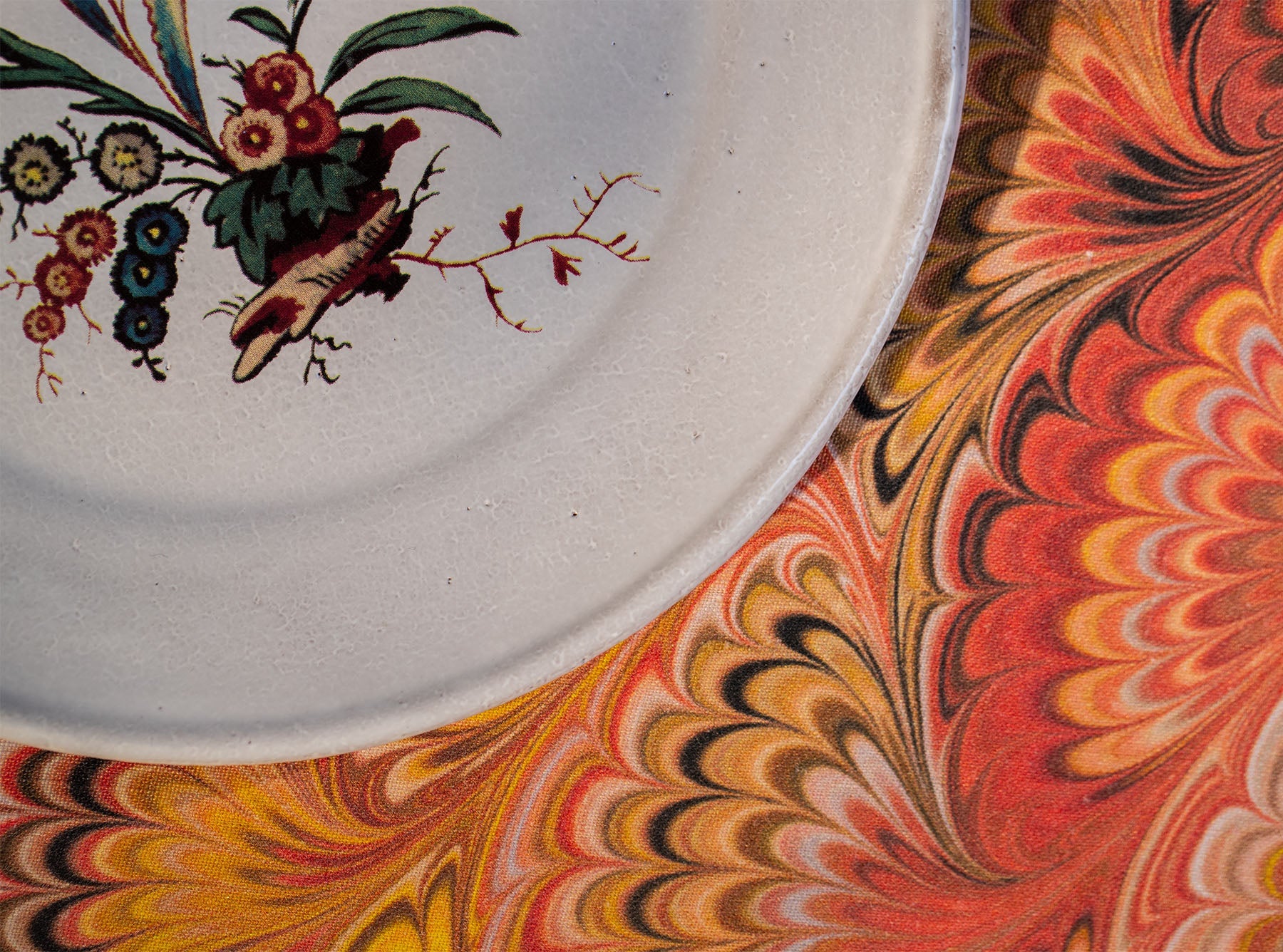 White Ceramic 'Bearberry' Dessert/Side Plate by Astier de Villatte, 19cm