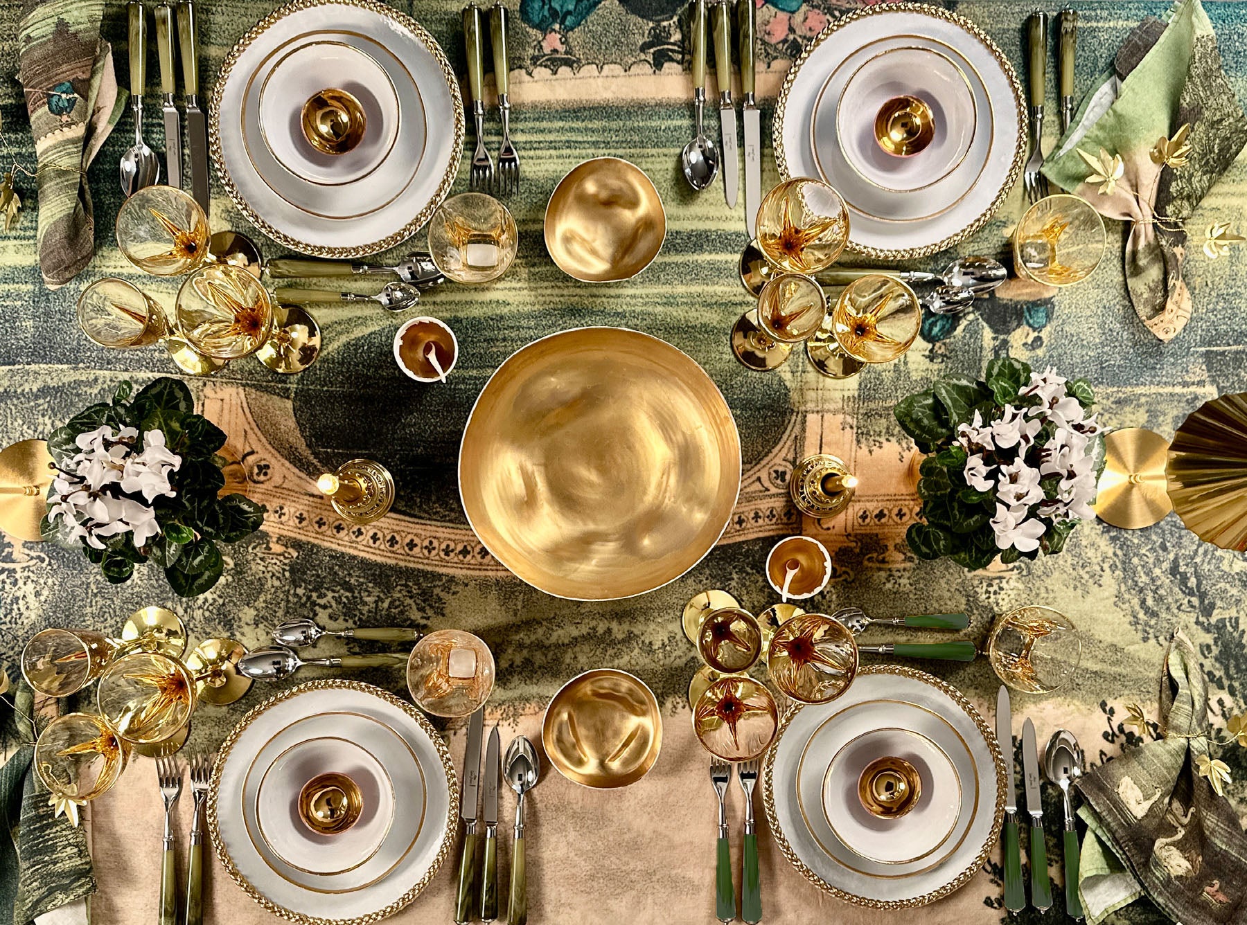 S&B x John Derian 'Central Park' Linen Tablecloth