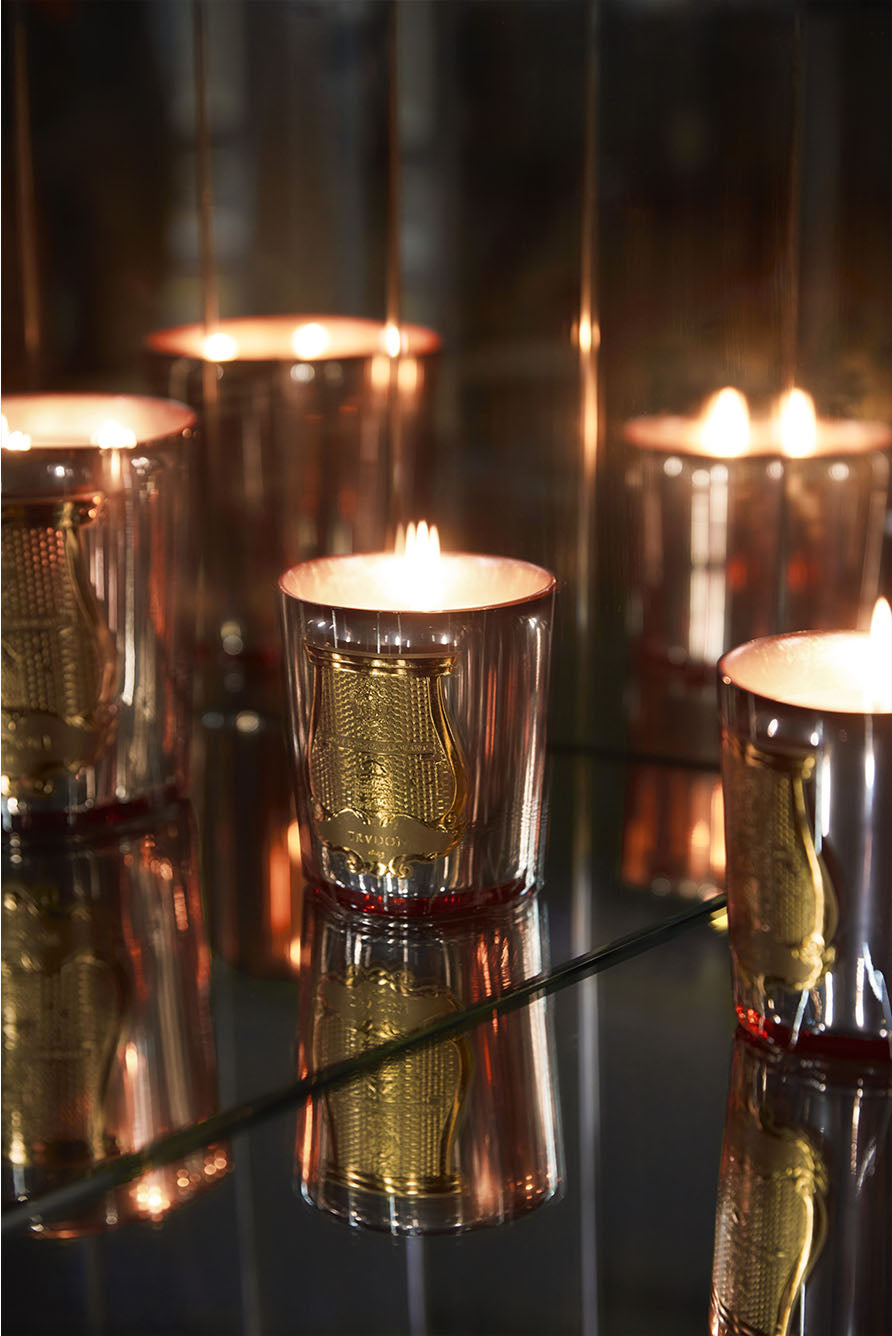 'Galerie des Flammes' Woody Smoky Scented Candle, 'Nuit des Glaces' Special Edition by Trudon, 270g (Gold)