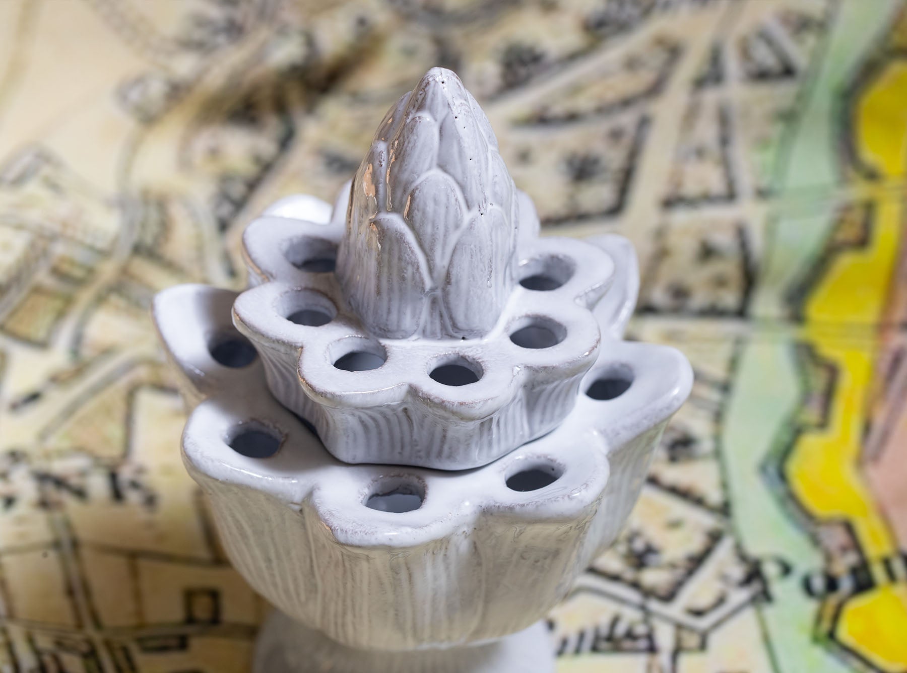 Artichoke Flower Holder Vase by Astier de Villatte, 12cm