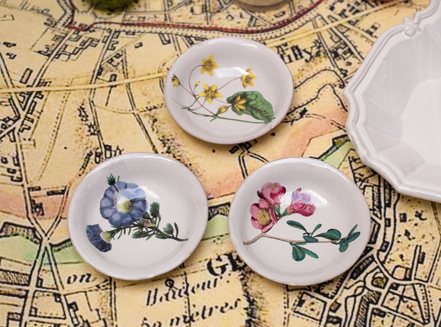 Campanule Blue Deep Saucer by Astier de Villatte, 11.5cm