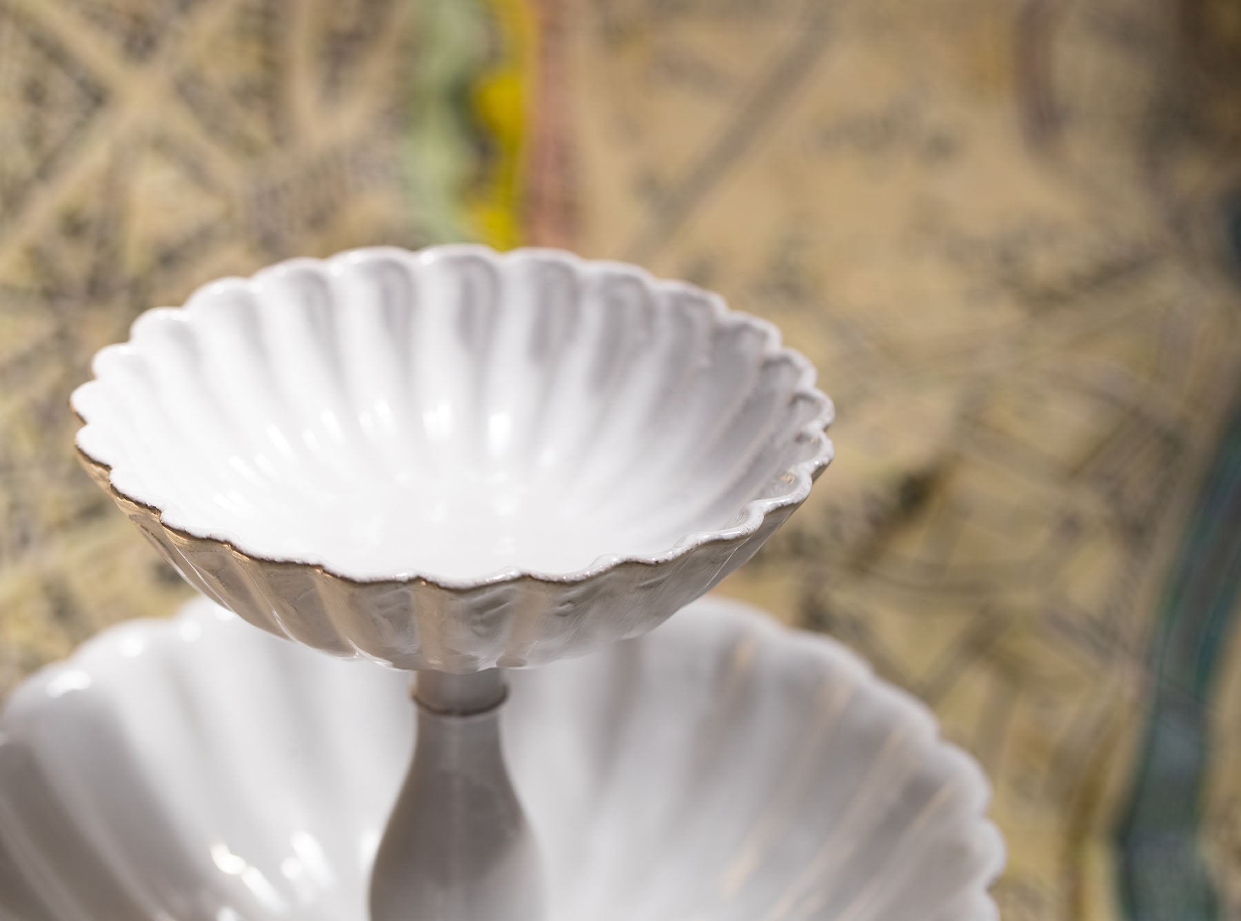 Peggy Two Level Bowl by Astier de Villatte, 28cm