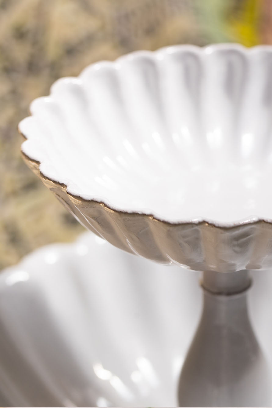 Peggy Two Level Bowl by Astier de Villatte, 28cm