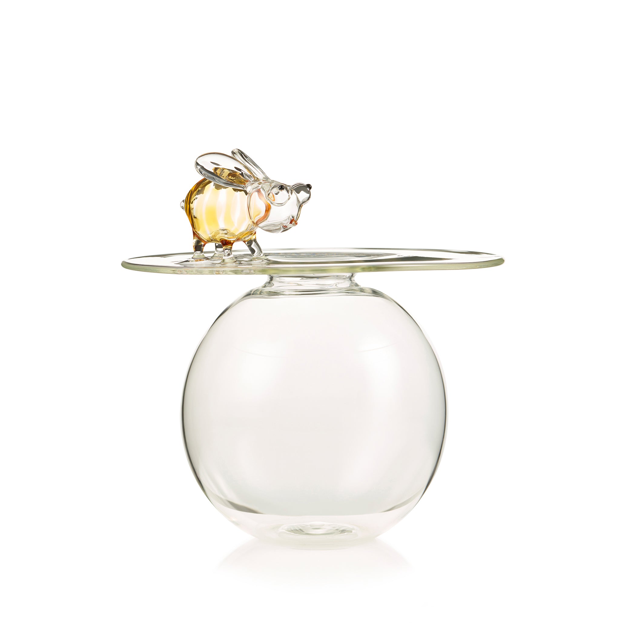 Handblown Glass Bee Vase, 17cm