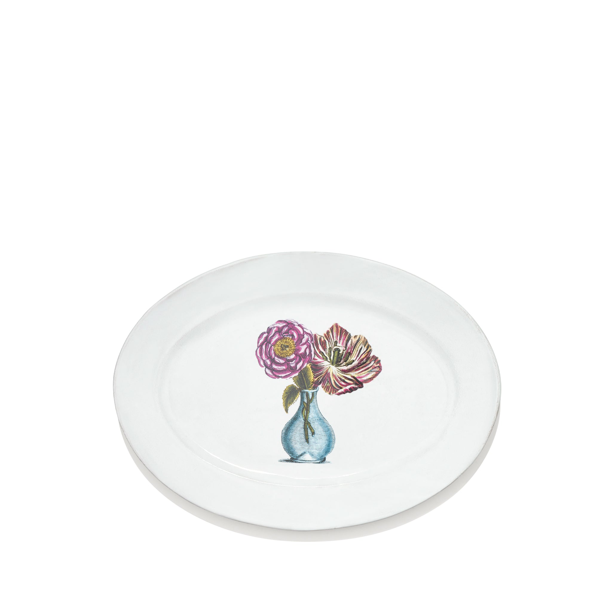 Blue Vase with Flowers Platter by Astier de Villatte, 41cm
