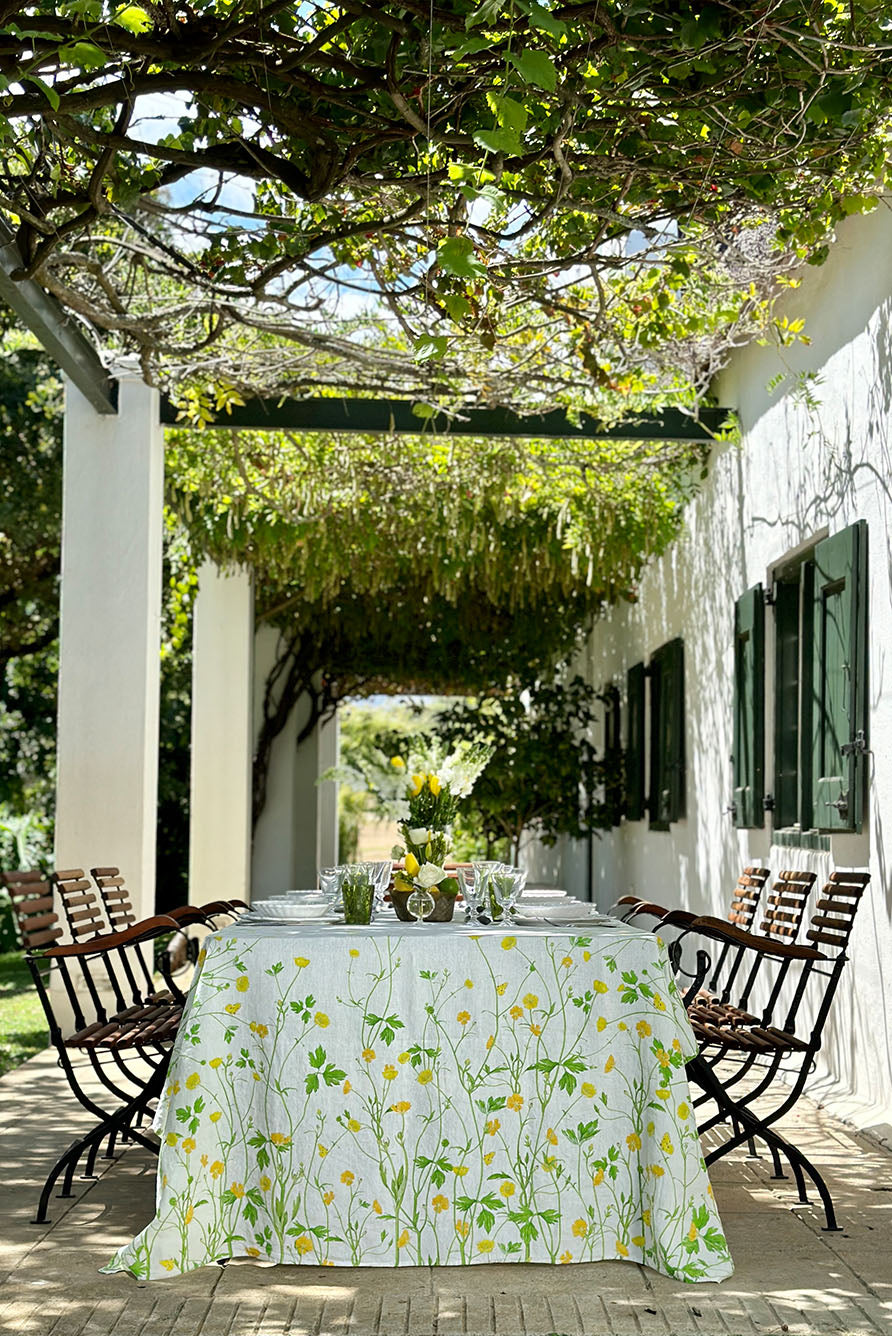'Buttercup' Linen Tablecloth