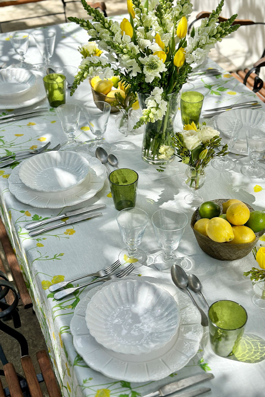 'Buttercup' Linen Tablecloth