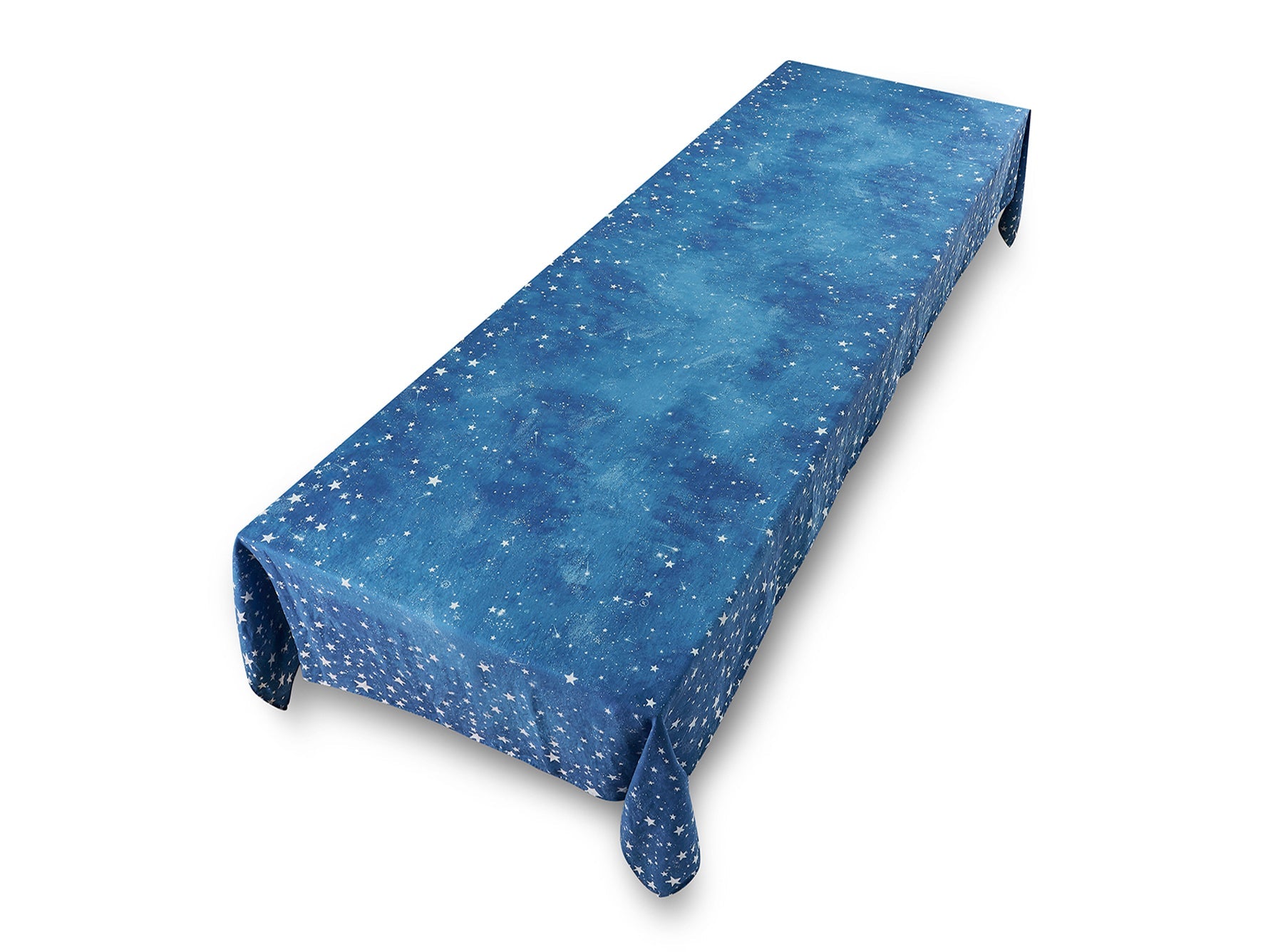 Celestial Stars Linen Tablecloth in Blue