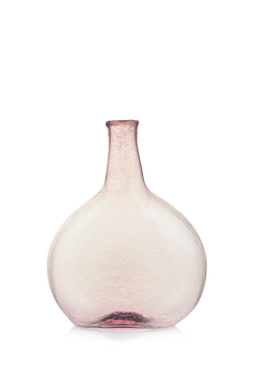 Charlotte Pink Mouth-Blown Vase, Small 18cm
