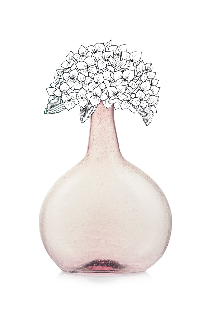 Charlotte Pink Mouth-Blown Vase, Small 18cm