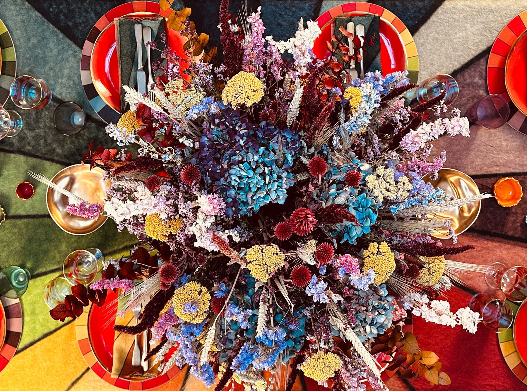 S&B x John Derian 'Colour Wheel' Linen Napkin, 50x50cm