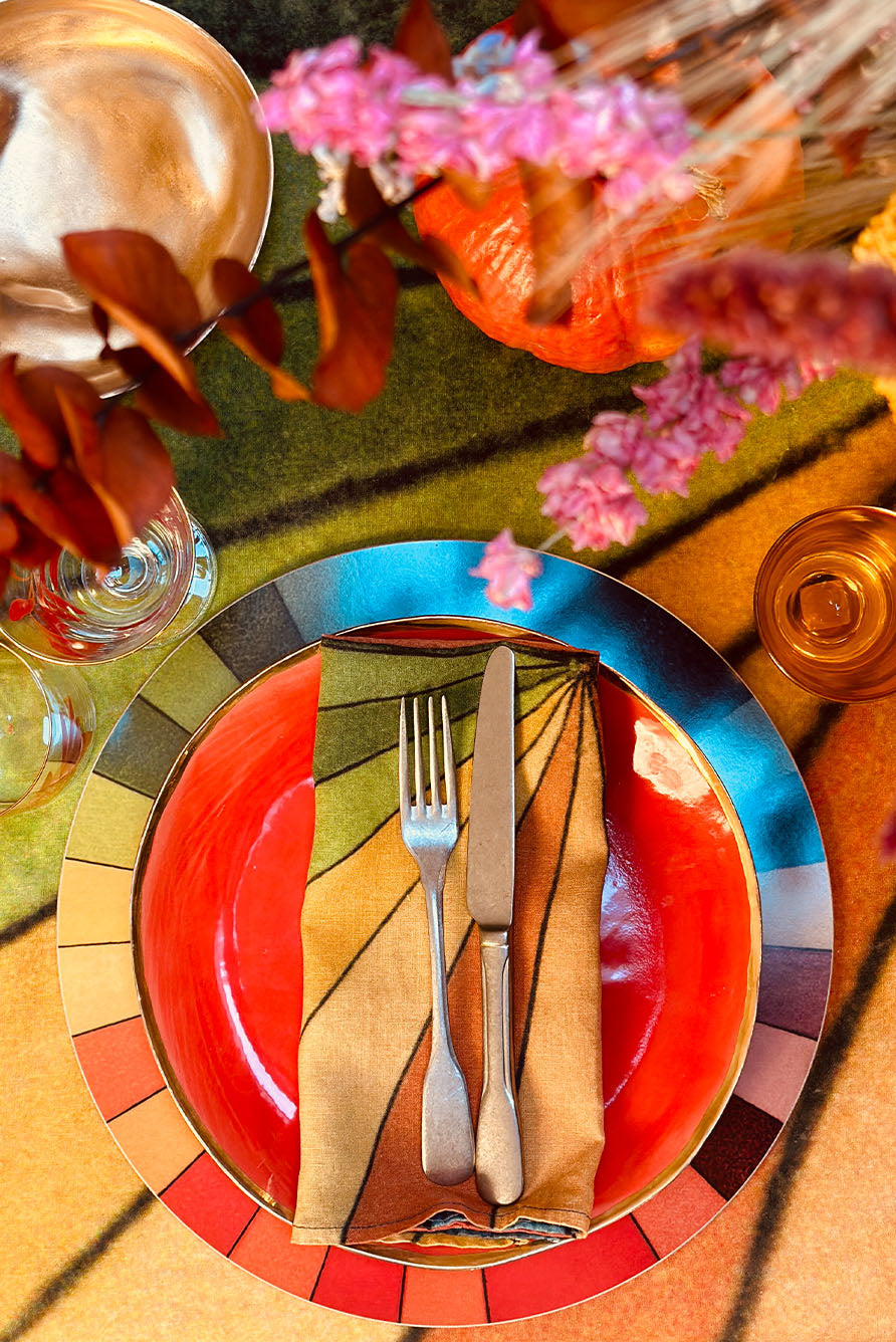 S&B x John Derian 'Colour Wheel' Linen Napkin, 50x50cm