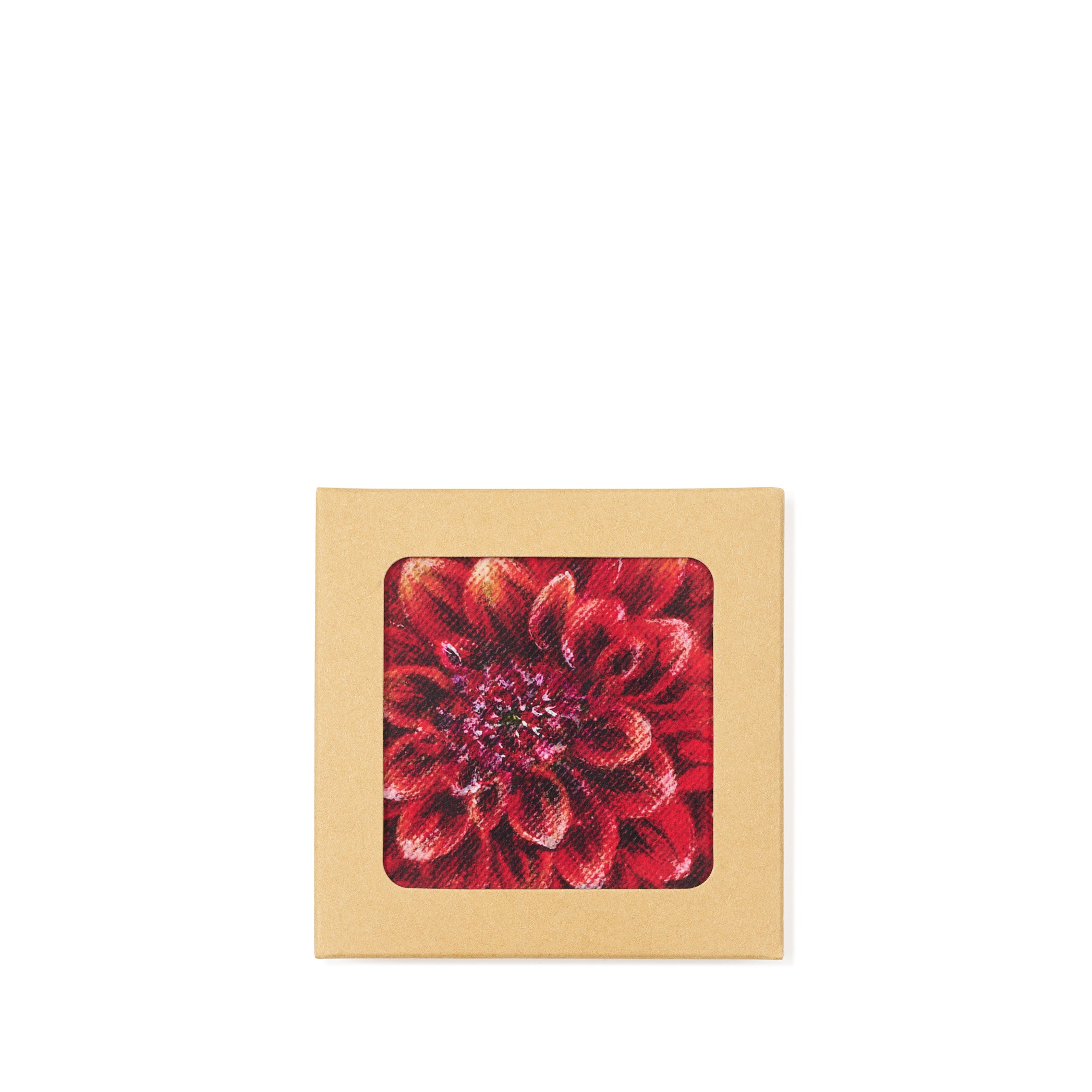 Set of 6 'Dahlia' Cork-Backed Coasters