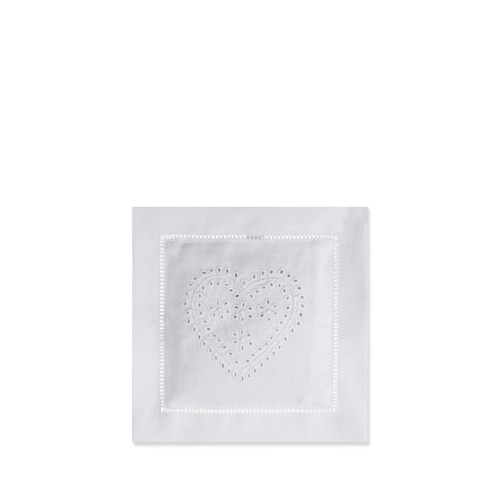 Embroidered Heart Cotton Lavender Sachet 