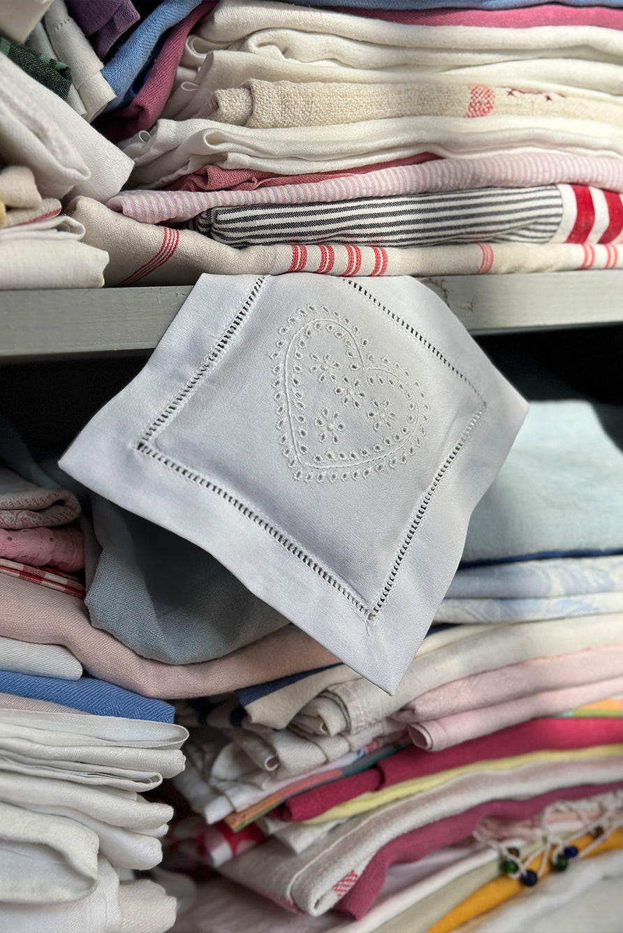 Embroidered Heart Cotton Lavender Sachet 