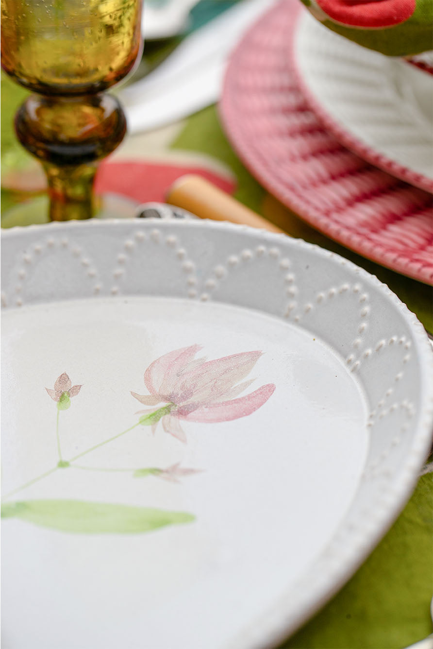 Exclusive Light Pink Cyclamen 'Bloom' Platter, 22cm x 32cm