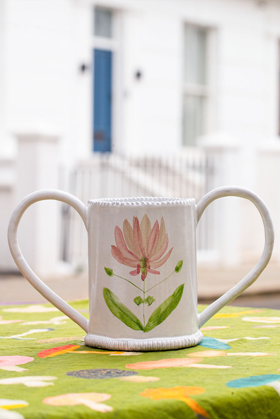 Exclusive Pink Autumn Crocus 'Bloom' Vase with Handles, 12cm x 30cm