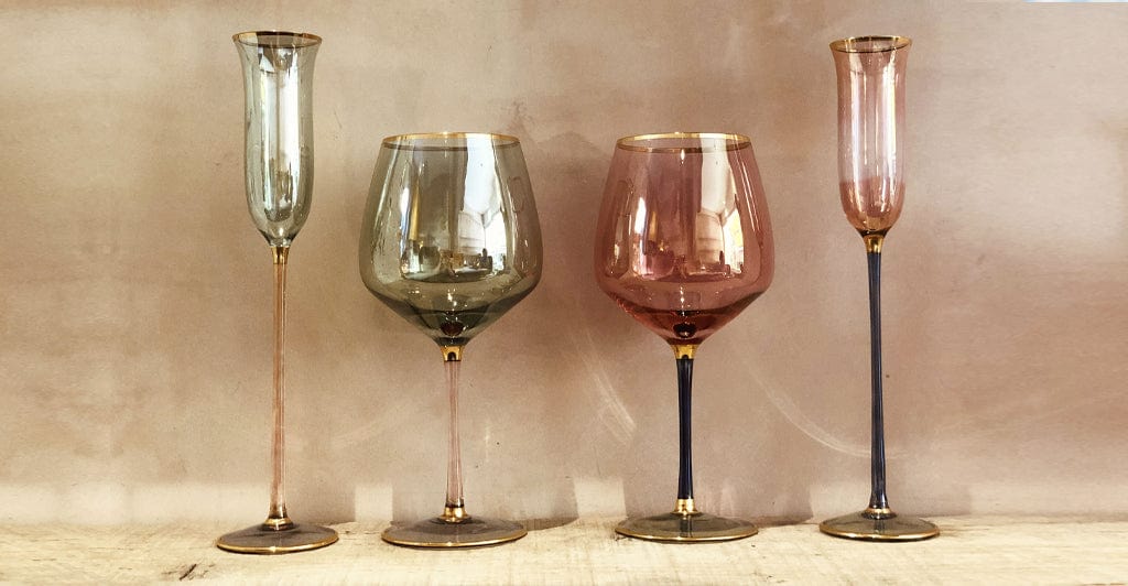 Handblown Italian Pink Glass Tumbler, 9.5cm