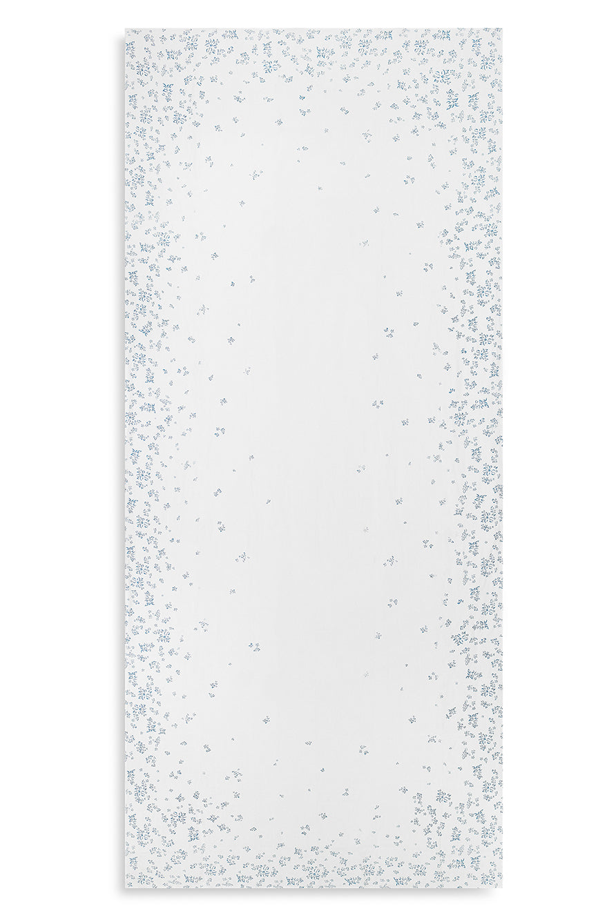 Bernadette's Falling Flower Linen Tablecloth in Light Blue