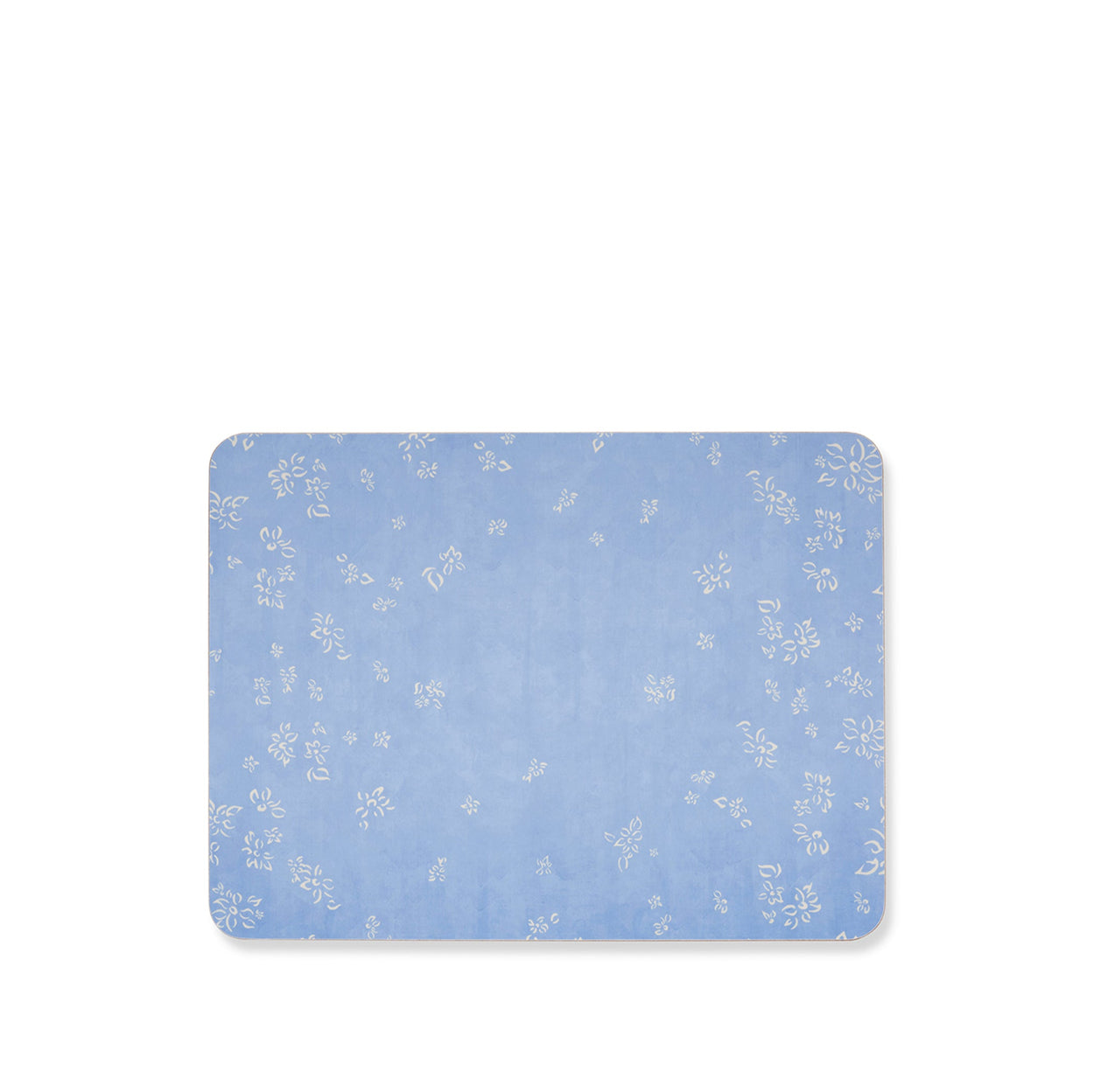 Set of Six Falling Flower CorkBacked Coasters in Lemon Yellow