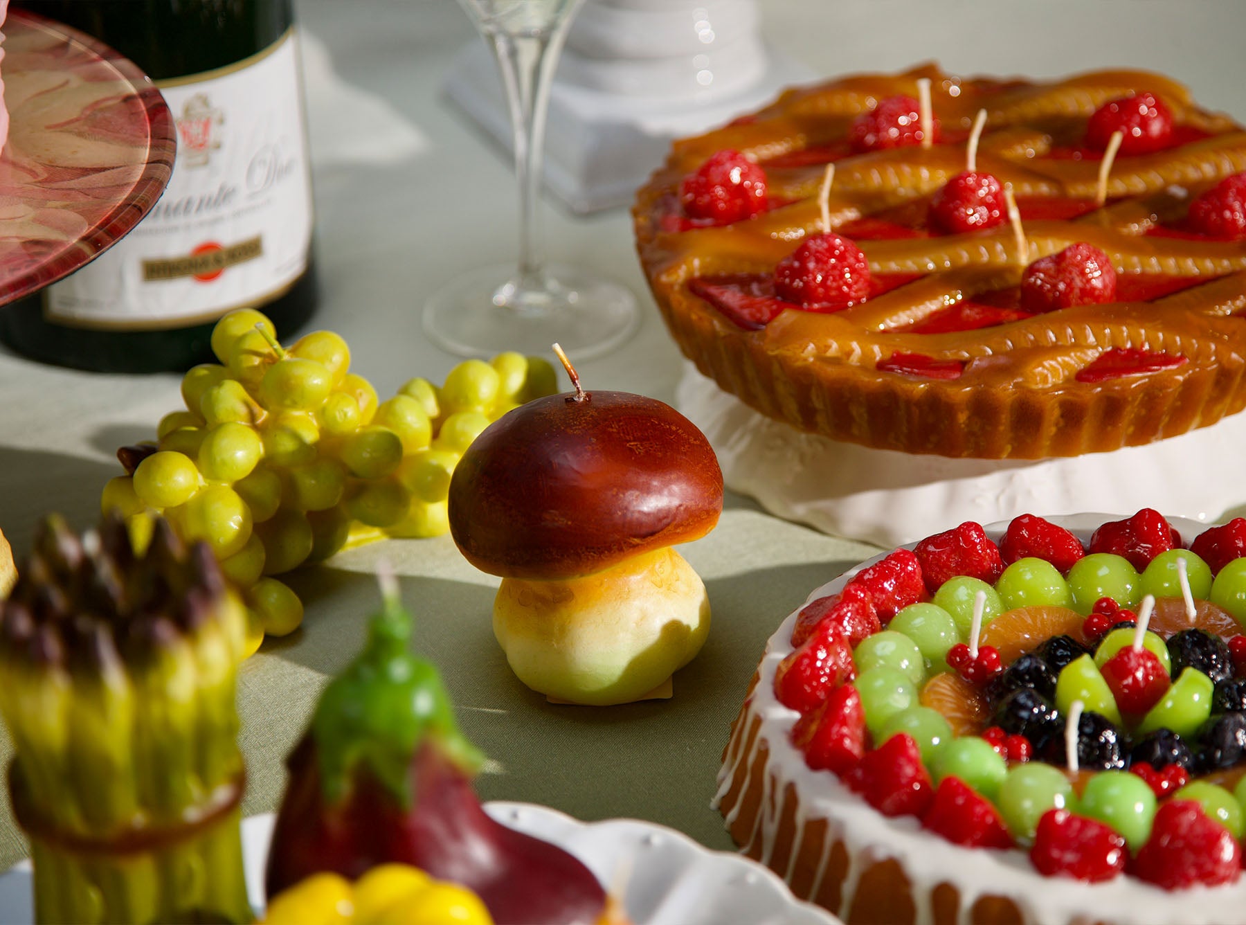 Mushroom Porcini Decorative Candle, 9cm